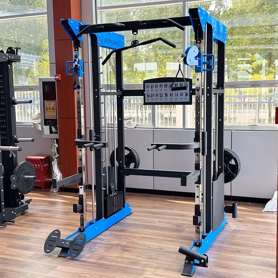 Multifunctional Smith Machine Fitness Power Rack Body Building Home Gym Equipment